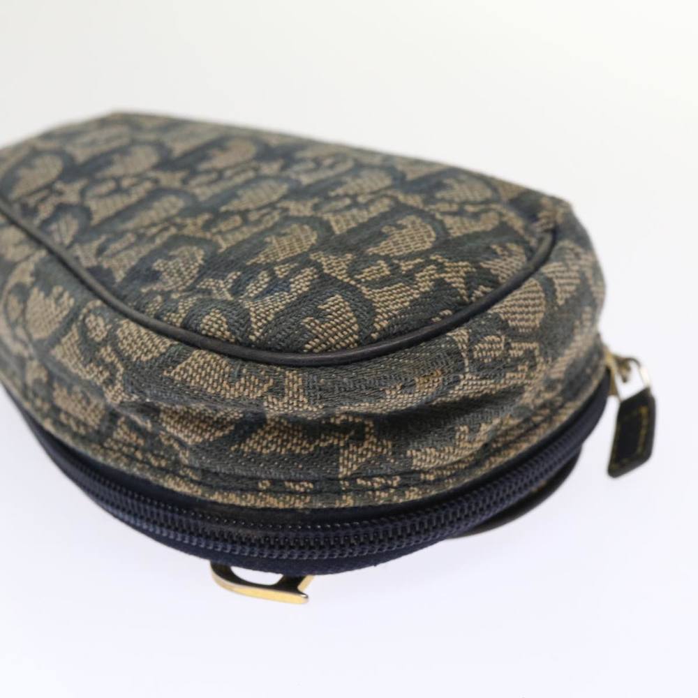 Christian Dior Trotter Canvas Saddle Pouch Navy Auth bs6504 - Picture 16 of 16